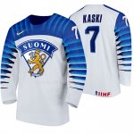 Maglia Hockey Finlandia Oliwer Kaski Home 2020 Iihf World Championship Bianco