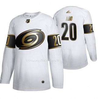 Maglia Hockey Golden Edition Carolina Hurricanes Sebastian Aho Autentico Bianco