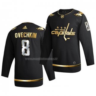 Maglia Hockey Golden Edition Washington Capitals Alexander Ovechkin Limited Autentico 2020-21 Nero