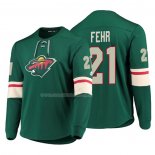 Maglia Hockey Minnesota Wild Eric Fehr Platinum Verde