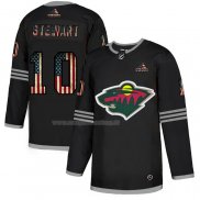 Maglia Hockey Minnesota Wild Stewart 2020 USA Flag Nero