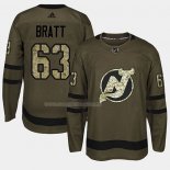 Maglia Hockey New Jersey Devils Jesper Bratt 2018 Salute To Service Verde Militare