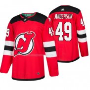 Maglia Hockey New Jersey Devils Joey Anderson Home Autentico Rosso