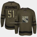 Maglia Hockey New York Rangers David Desharnais 2018 Salute To Service Verde Militare