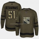 Maglia Hockey New York Rangers David Desharnais 2018 Salute To Service Verde Militare