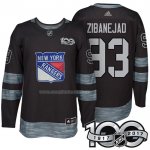 Maglia Hockey New York Rangers Mika Zibanejad 1917-2017 100th Anniversario Nero
