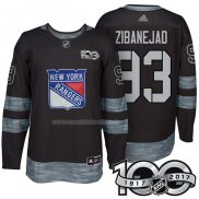 Maglia Hockey New York Rangers Mika Zibanejad 1917-2017 100th Anniversario Nero