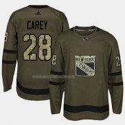 Maglia Hockey New York Rangers Paul Carey 2018 Salute To Service Verde Militare
