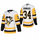 Maglia Hockey Pittsburgh Penguins Tom Kuhnhackl Away Autentico Giocatore Bianco