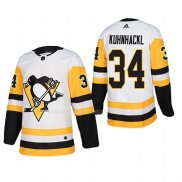 Maglia Hockey Pittsburgh Penguins Tom Kuhnhackl Away Autentico Giocatore Bianco