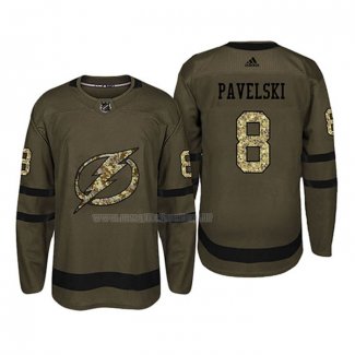 Maglia Hockey San Jose Sharks Joe Pavelski 2018 Salute To Service Verde Militare