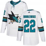 Maglia Hockey San Jose Sharks Jonny Brodzinski Road Autentico Bianco