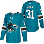 Maglia Hockey San Jose Sharks Martin Jones Autentico Home 2018 Verde