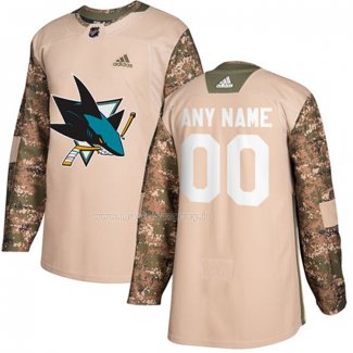 Maglia Hockey San Jose Sharks Personalizzate Autentico 2017 Veterans Day Camuffamento