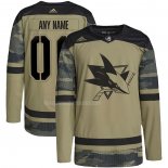 Maglia Hockey San Jose Sharks Personalizzate Military Appreciation Team Autentico Practice Camuffamento