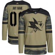 Maglia Hockey San Jose Sharks Personalizzate Military Appreciation Team Autentico Practice Camuffamento