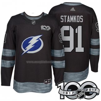 Maglia Hockey Tampa Bay Lightning Steven Stamkos 1917-2017 100th Anniversario Nero