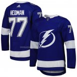 Maglia Hockey Tampa Bay Lightning Victor Hedman Home Autentico Blu