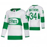 Maglia Hockey Toronto Maple Leafs Auston Matthews Road Bianco