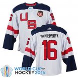 Maglia Hockey USA James Van Riemsdyk Premier 2016 World Cup Bianco