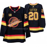 Maglia Hockey Vancouver Canucks Brandon Sutter 50 Anniversario 90's Flying Skate Nero