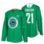 Maglia Hockey Vancouver Canucks Loui Eriksson New Season Practice Verde