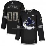 Maglia Hockey Vancouver Canucks Personalizzate Black Shadow Nero