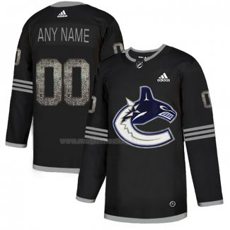 Maglia Hockey Vancouver Canucks Personalizzate Black Shadow Nero