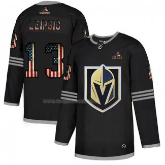 Maglia Hockey Vegas Golden Knights Brendan Leipsic 2020 USA Flag Nero