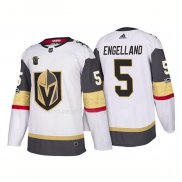 Maglia Hockey Vegas Golden Knights Deryk Engelland Away 2018 Autentico Giocatore Bianco