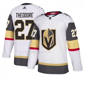 Maglia Hockey Vegas Golden Knights Shea Theodore Bianco 2018 Away Giocatore