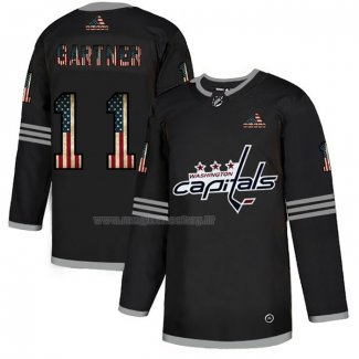 Maglia Hockey Washington Capitals Mike Gartner 2020 USA Flag Nero