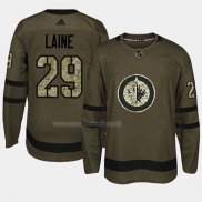 Maglia Hockey Winnipeg Jets Patrik Laine 2018 Salute To Service Verde Militare