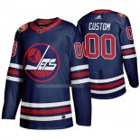 Maglia Hockey Winnipeg Jets Personalizzate 2019-20 Heritage Classic Blu