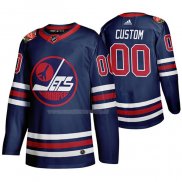 Maglia Hockey Winnipeg Jets Personalizzate 2019-20 Heritage Classic Blu