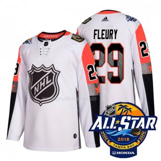 Maglia Hockey 2018 All Star Vegas Golden Knights Andre Fleury Autentico Bianco