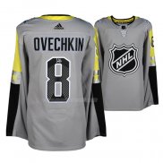 Maglia Hockey 2018 All Star Washington Capitals Alex Ovechkin Metro Division Autentico Gris