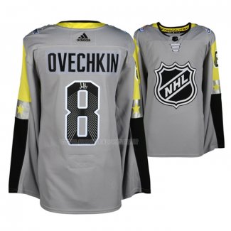 Maglia Hockey 2018 All Star Washington Capitals Alex Ovechkin Metro Division Autentico Gris