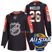 Maglia Hockey 2018 All Star Winnipeg Jets Blake Wheeler Autentico Nero