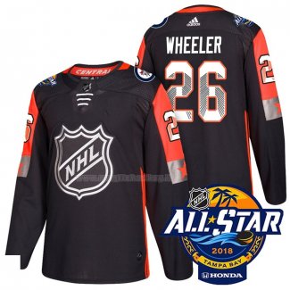Maglia Hockey 2018 All Star Winnipeg Jets Blake Wheeler Autentico Nero