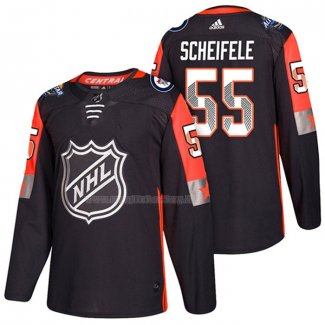 Maglia Hockey 2018 All Star Winnipeg Jets Mark Scheifele Nero2
