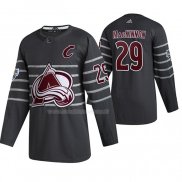 Maglia Hockey 2020 All Star Colorado Avalanche Nathan Mackinnon Autentico Gris