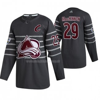 Maglia Hockey 2020 All Star Colorado Avalanche Nathan Mackinnon Autentico Gris