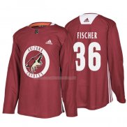 Maglia Hockey Arizona Coyotes Christian Fischer New Season Practice Maroon