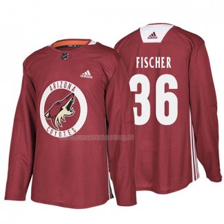 Maglia Hockey Arizona Coyotes Christian Fischer New Season Practice Maroon