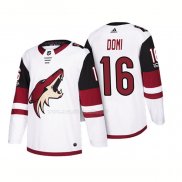 Maglia Hockey Arizona Coyotes Max Domi 2018 Season Centennial Patch Team Road Bianco