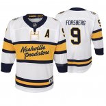 Maglia Hockey Bambino Nashville Predators Filip Forsberg Replica Giocatore 2020 Winter Classic Bianco
