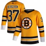 Maglia Hockey Boston Bruins Patrice Bergeron Reverse Throwback Autentico 2020-21 Giallo