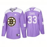 Maglia Hockey Boston Bruins Zdeno Chara Autentico 2018 Fights Cancer Viola