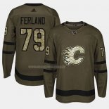 Maglia Hockey Calgary Flames Micheal Ferland 2018 Salute To Service Verde Militare